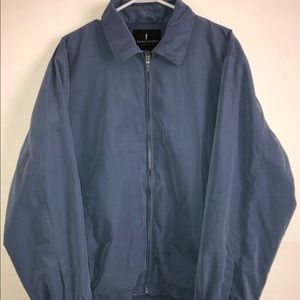 Blue collar neck jacket